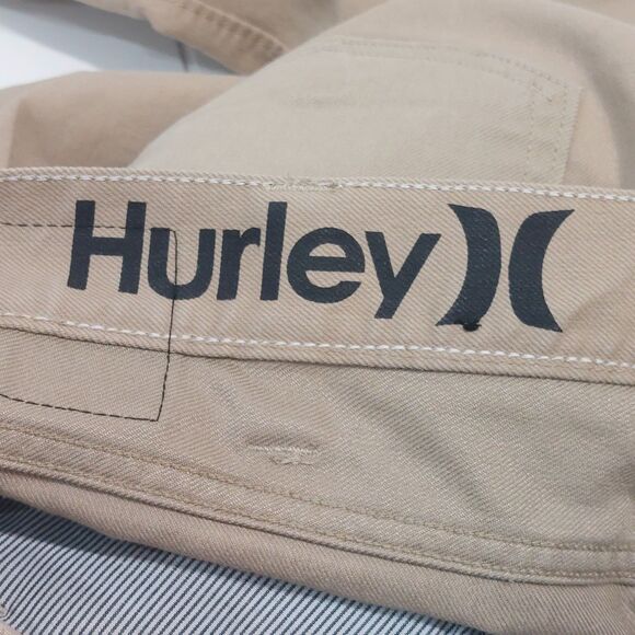 Hurley Nike Dri-Fit Men's 38x30 84 Slim Fit Pants Tan Twill Breathable Stretch - Picture 6 of 14